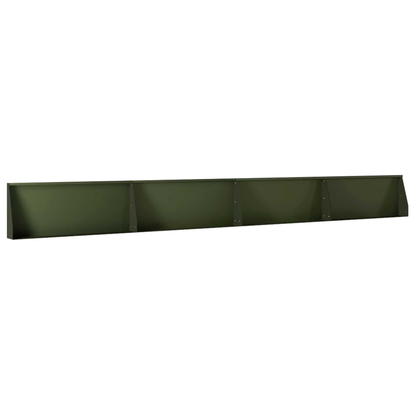Retaining Wall 4 pcs 100 x 12 x 30 cm Steel Olive Green