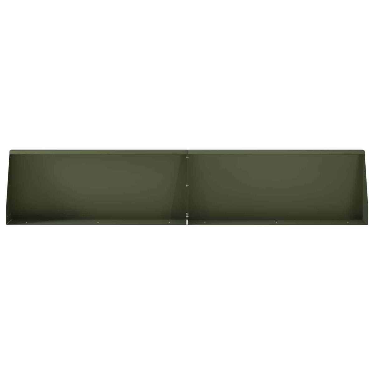Retaining Wall 4 pcs 100 x 12 x 30 cm Steel Olive Green