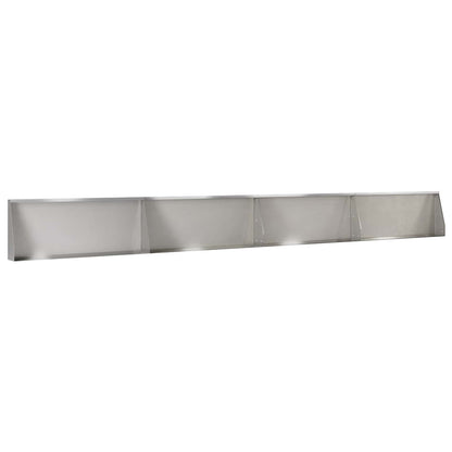 Retaining Wall 4 pcs 100 x 12 x 30 cm Stainless Steel Silver