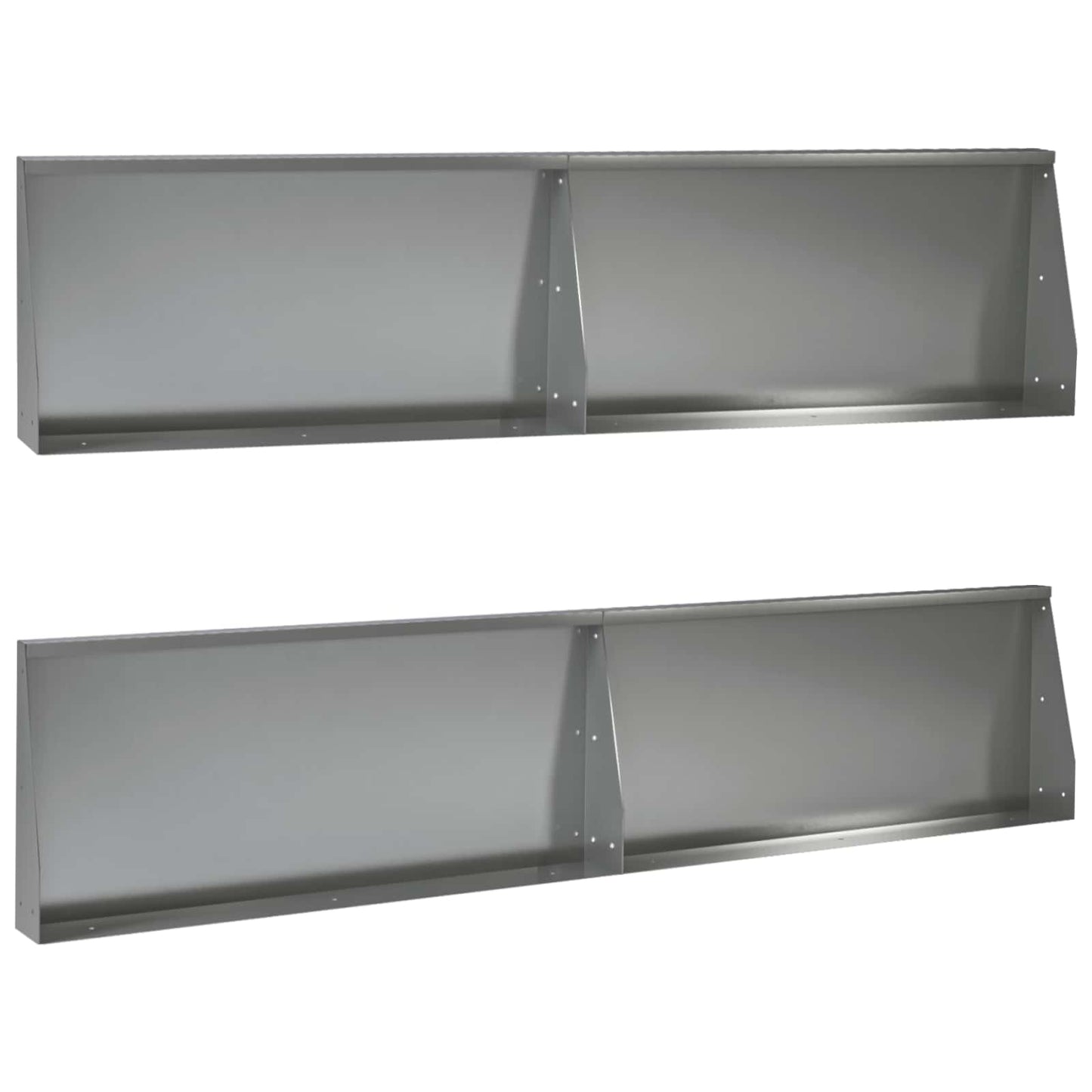 Retaining Wall 4 pcs 100 x 12 x 30 cm Galvanised Steel Silver