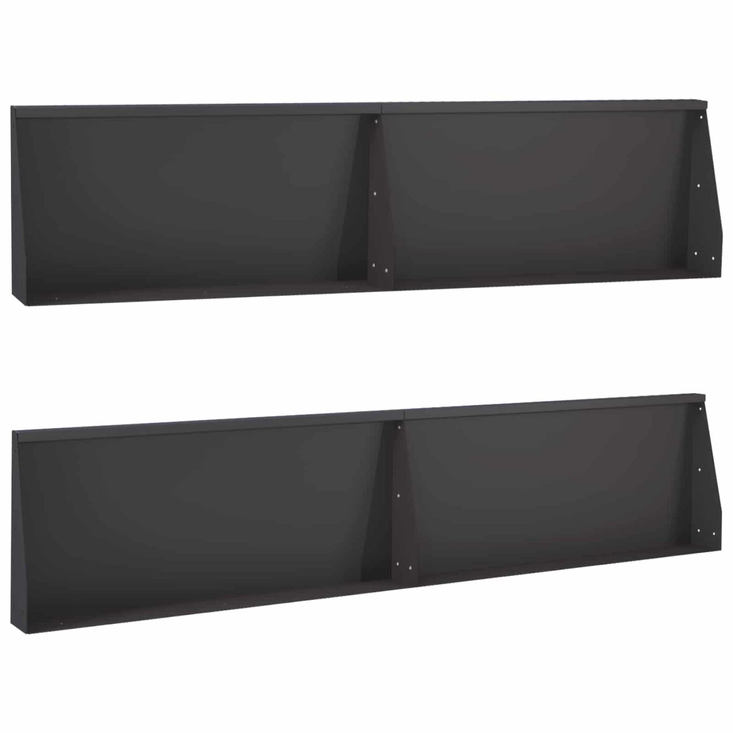 Retaining Wall 4 pcs 100 x 12 x 40 cm Steel Black