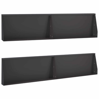 Retaining Wall 4 pcs 100 x 12 x 40 cm Steel Black