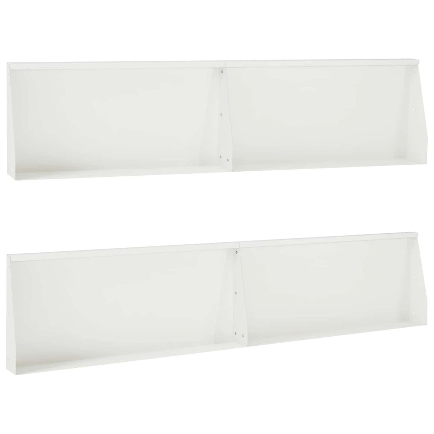 Retaining Wall 4 pcs 100 x 12 x 40 cm Steel White