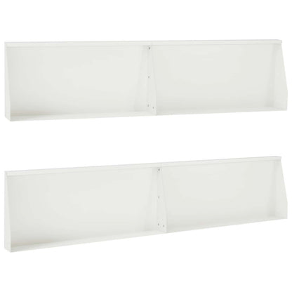 Retaining Wall 4 pcs 100 x 12 x 40 cm Steel White