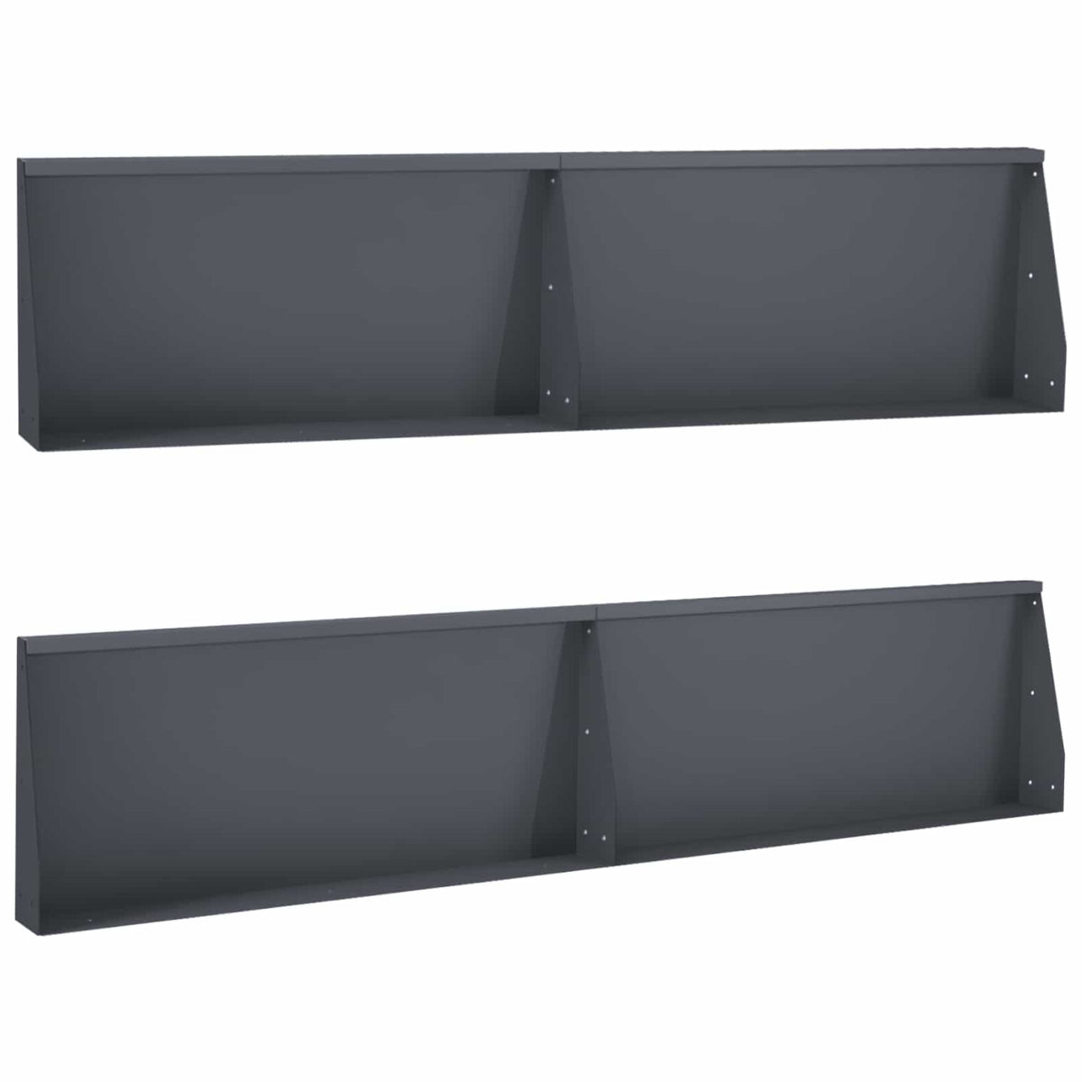 Retaining Wall 4 pcs 100 x 12 x 40 cm Steel Anthracite