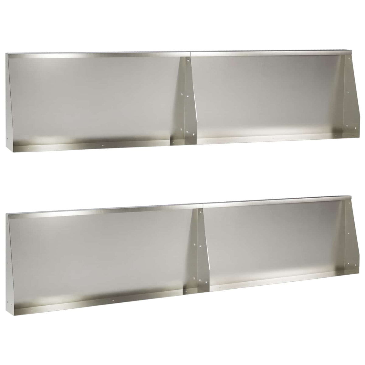 Retaining Wall 4 pcs 100 x 12 x 40 cm Stainless Steel Silver