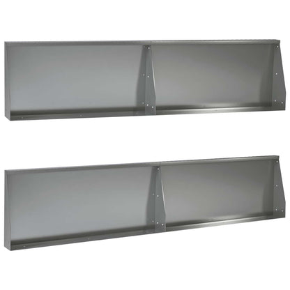 Retaining Wall 4 pcs 100 x 12 x 40 cm Galvanised Steel Silver