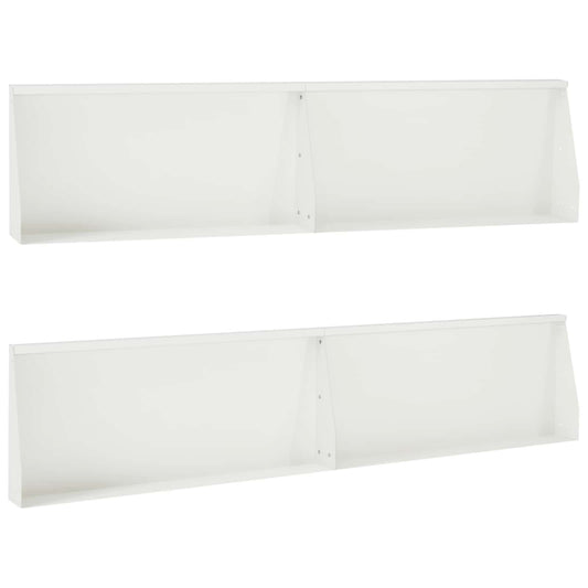 Retaining Wall 4 pcs 100 x 12 x 50 cm Steel White