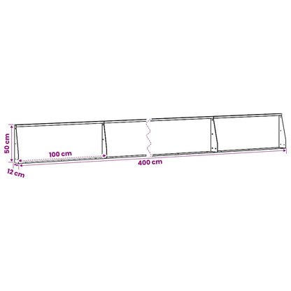 Retaining Wall 4 pcs 100 x 12 x 50 cm Steel White