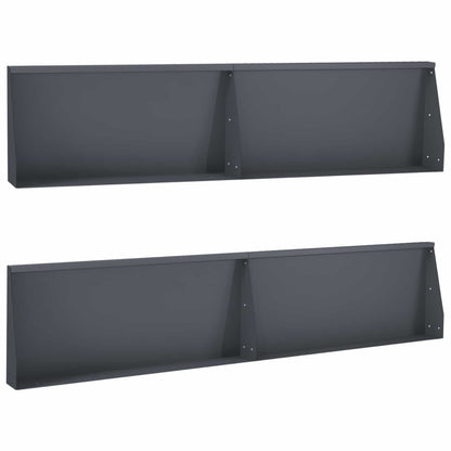 Retaining Wall 4 pcs 100 x 12 x 50 cm Steel Anthracite