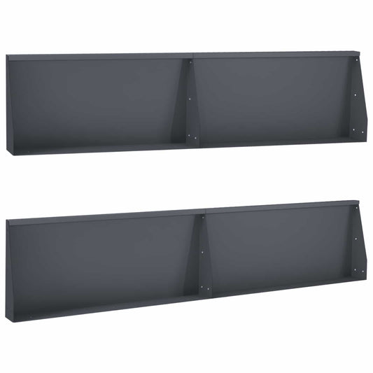 Retaining Wall 4 pcs 100 x 12 x 50 cm Steel Anthracite
