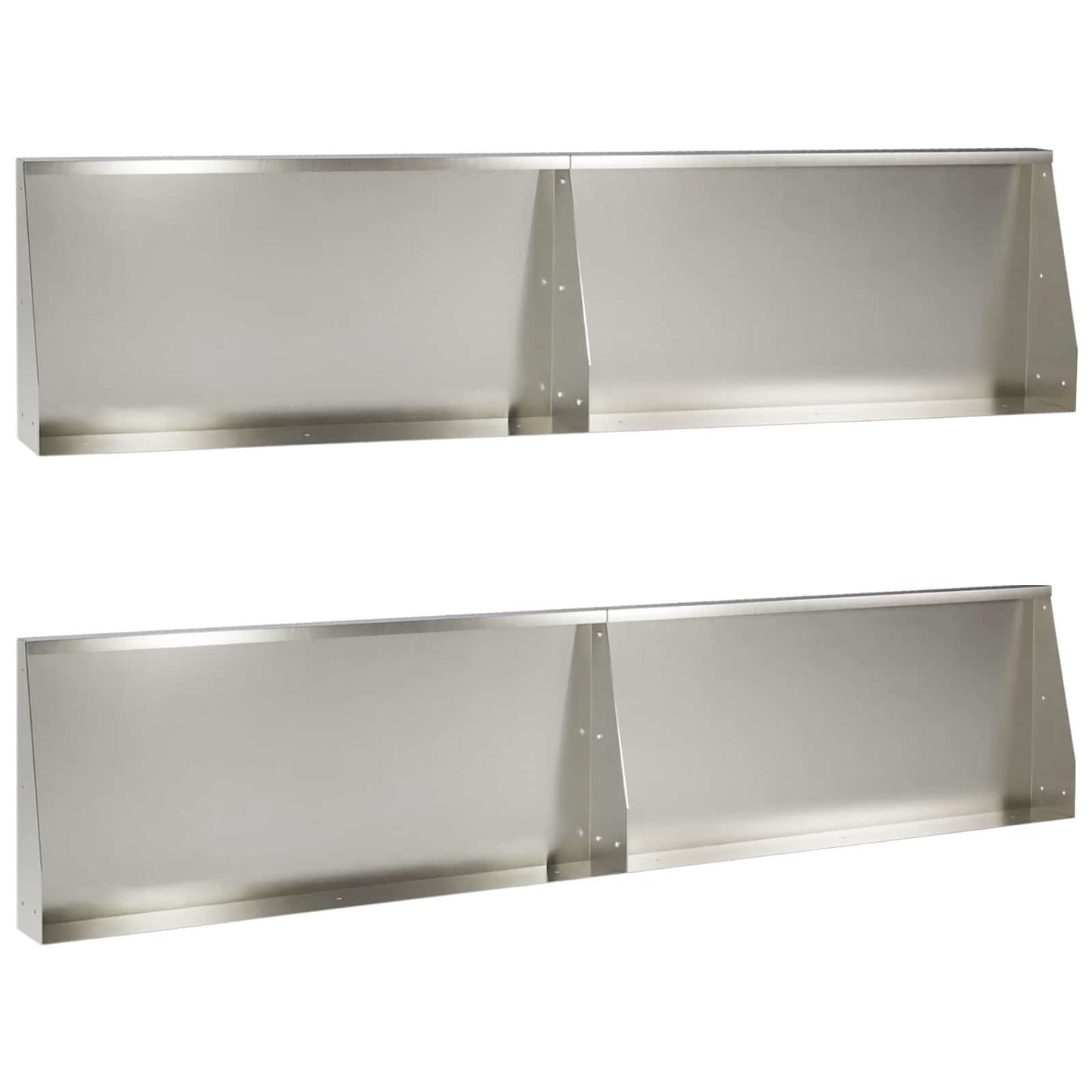 Retaining Wall 4 pcs 100 x 12 x 50 cm Stainless Steel Silver