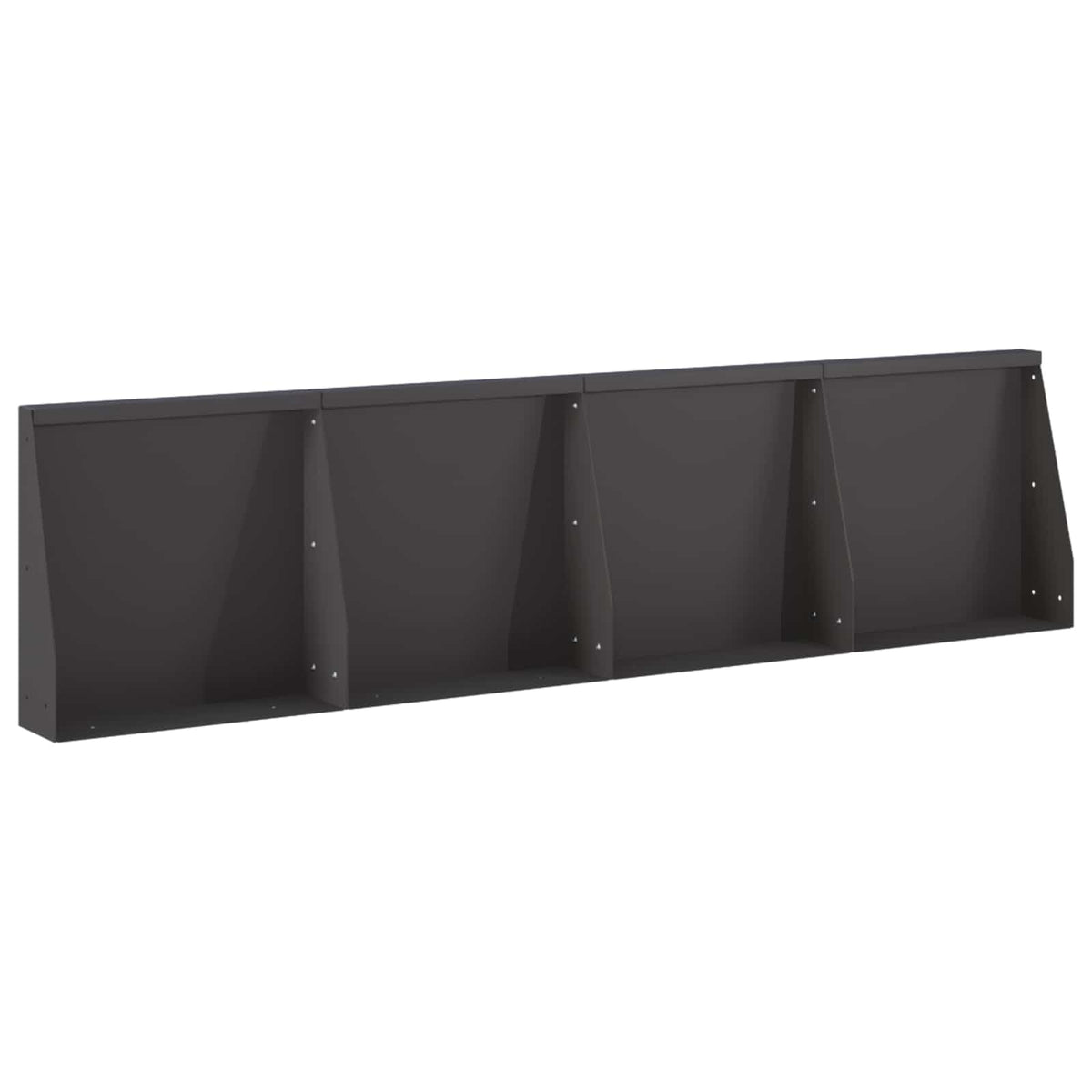 Retaining Wall 4 pcs 40 x 12 x 30 cm Steel Black