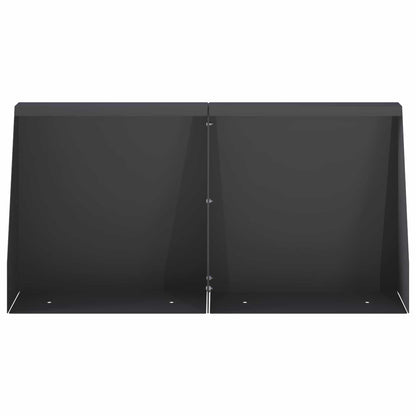 Retaining Wall 4 pcs 40 x 12 x 30 cm Steel Black