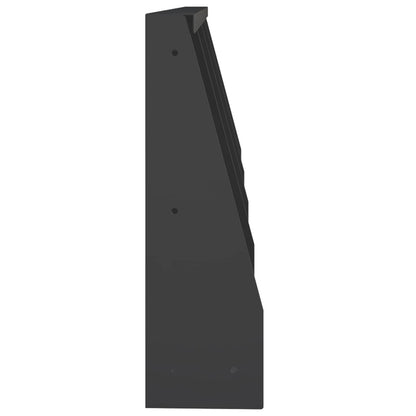 Retaining Wall 4 pcs 40 x 12 x 30 cm Steel Black