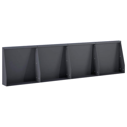 Retaining Wall 4 pcs 40 x 12 x 30 cm Steel Anthracite