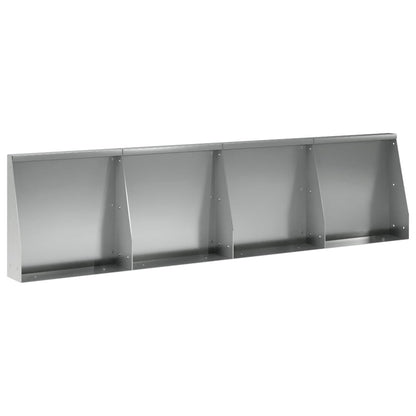 Retaining Wall 4 pcs 40 x 12 x 30 cm Galvanised Steel Silver