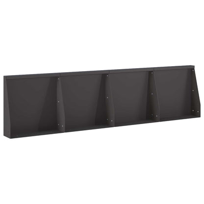 Retaining Wall 4 pcs 40 x 12 x 40 cm Steel Black