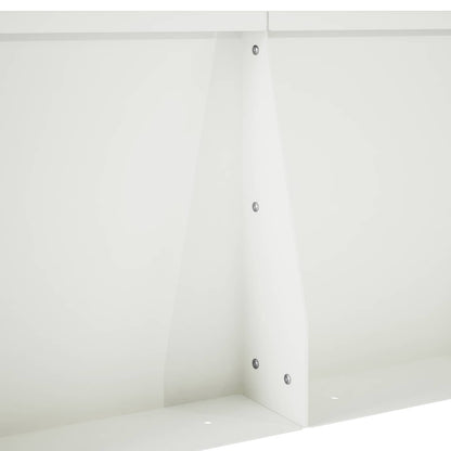 Retaining Wall 4 pcs 40 x 12 x 40 cm Steel White