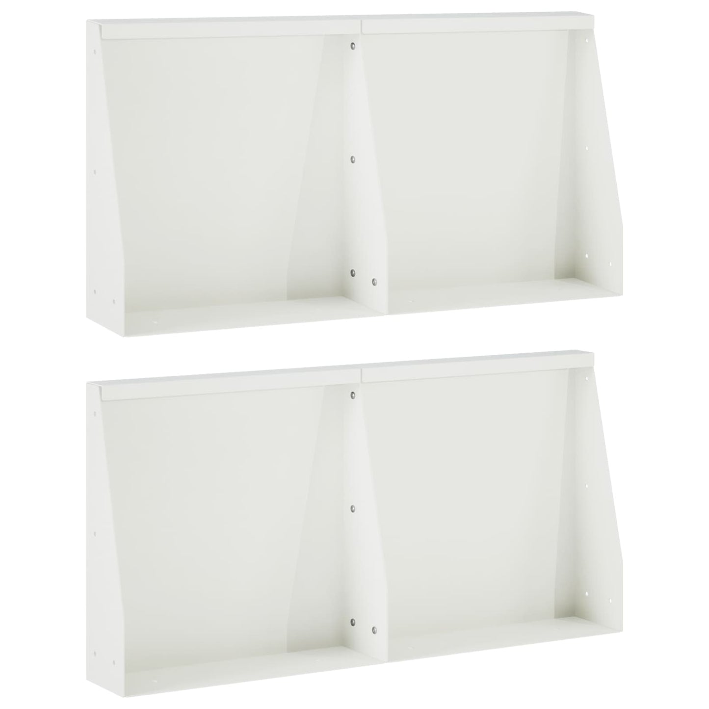 Retaining Wall 4 pcs 40 x 12 x 40 cm Steel White