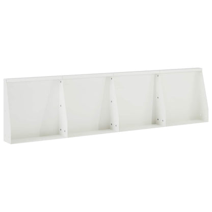 Retaining Wall 4 pcs 40 x 12 x 40 cm Steel White