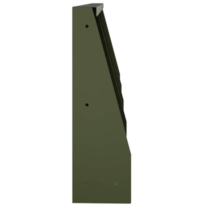 Retaining Wall 4 pcs 40 x 12 x 40 cm Steel Olive Green