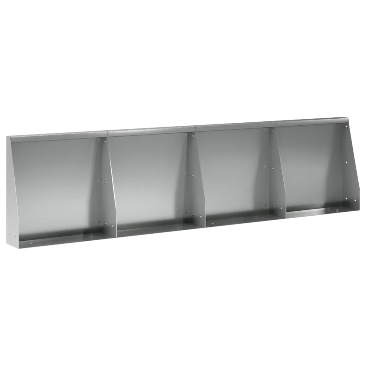 Retaining Wall 4 pcs 40 x 12 x 40 cm Galvanised Steel Silver