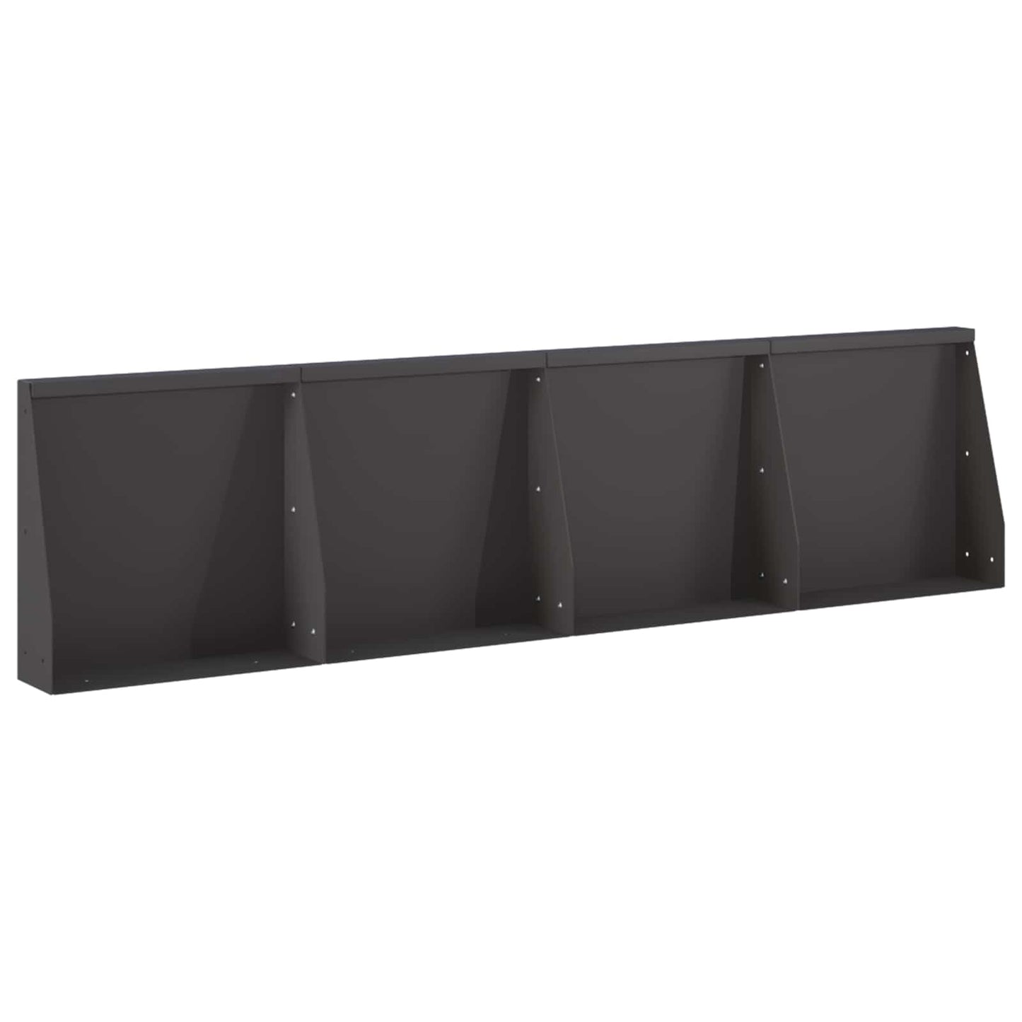 Retaining Wall 4 pcs 40 x 12 x 50 cm Steel Black