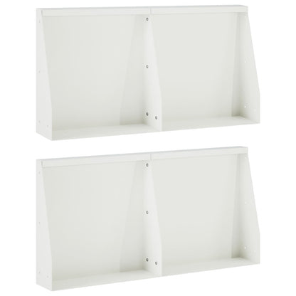 Retaining Wall 4 pcs 40 x 12 x 50 cm Steel White
