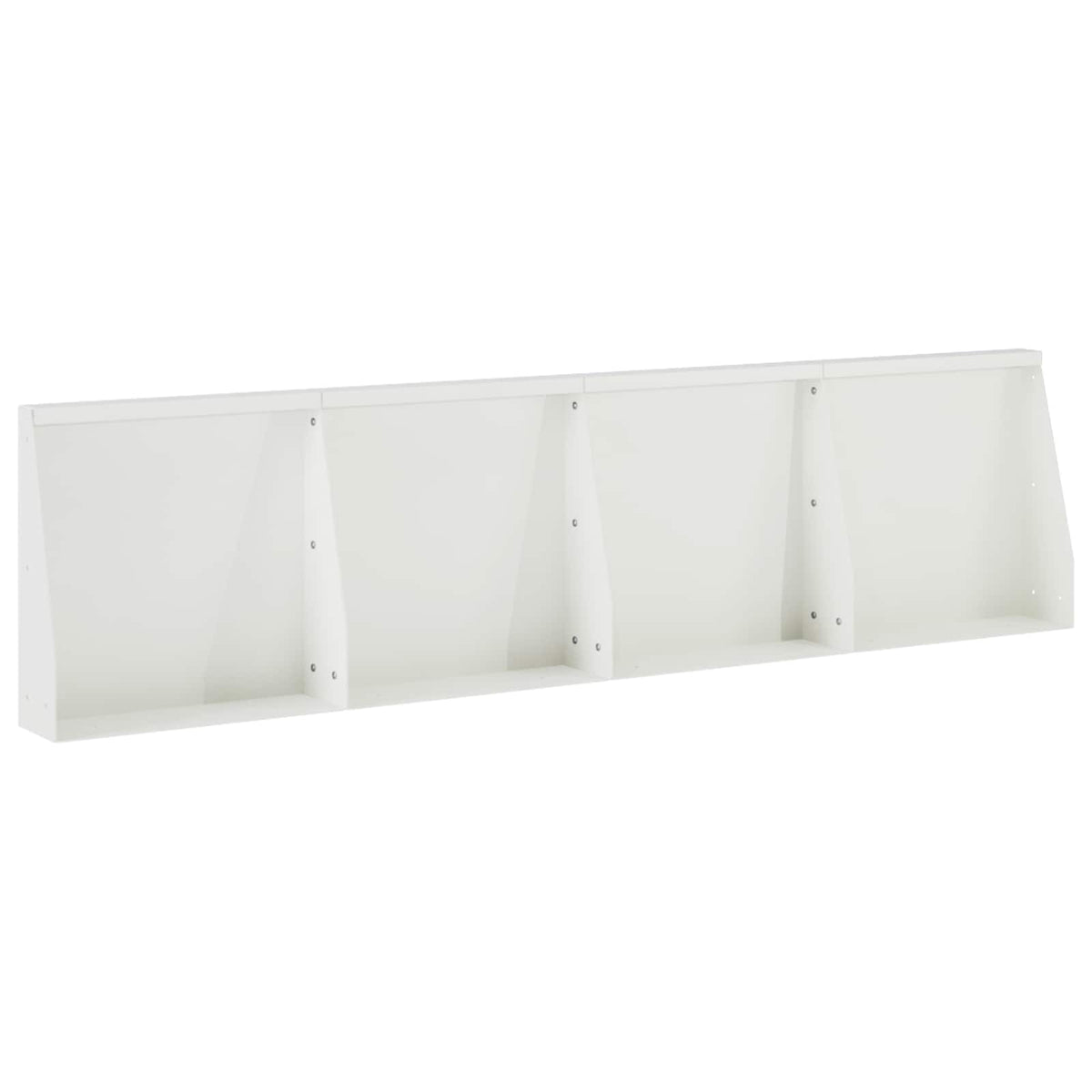 Retaining Wall 4 pcs 40 x 12 x 50 cm Steel White