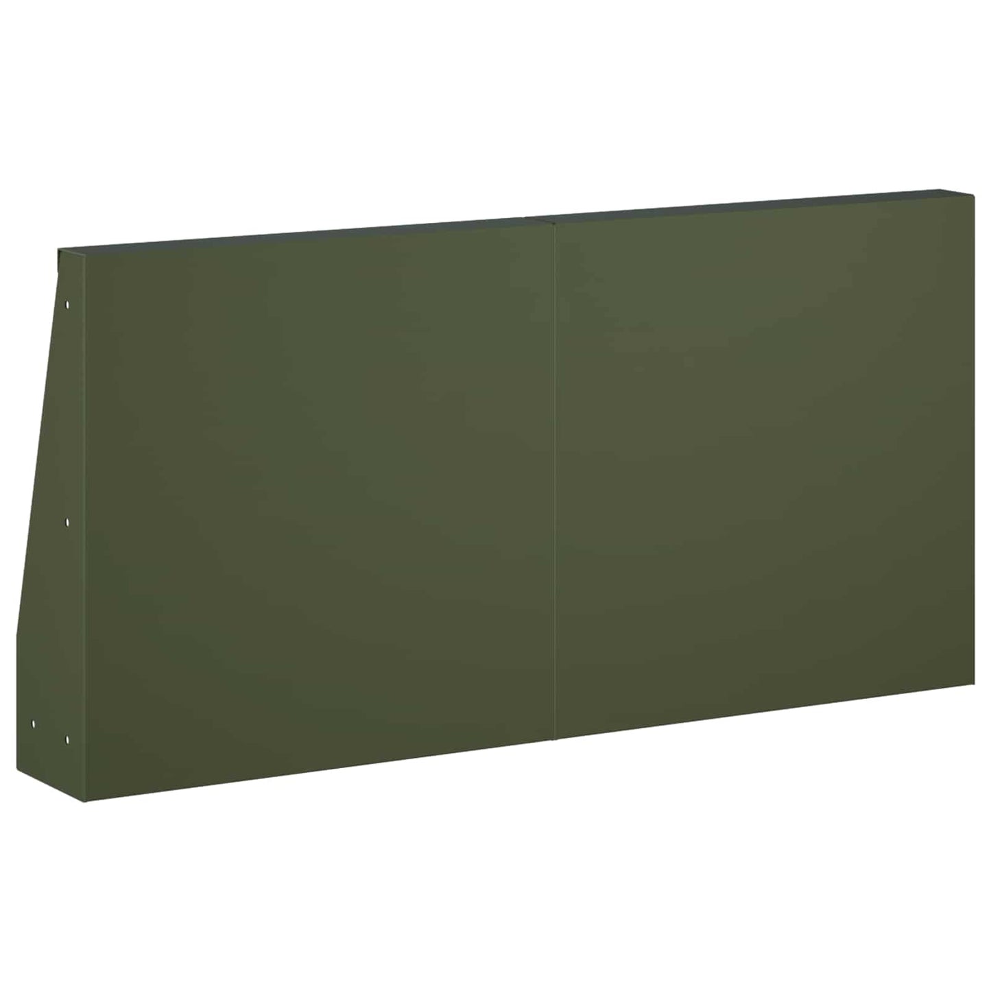 Retaining Wall 4 pcs 40 x 12 x 50 cm Steel Olive Green