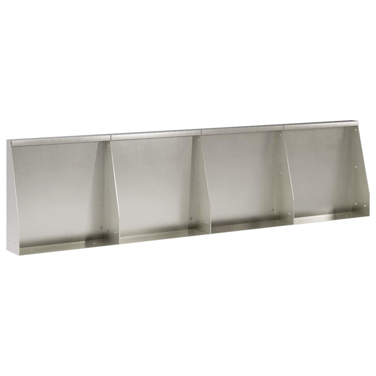 Retaining Wall 4 pcs 40 x 12 x 50 cm Stainless Steel Silver