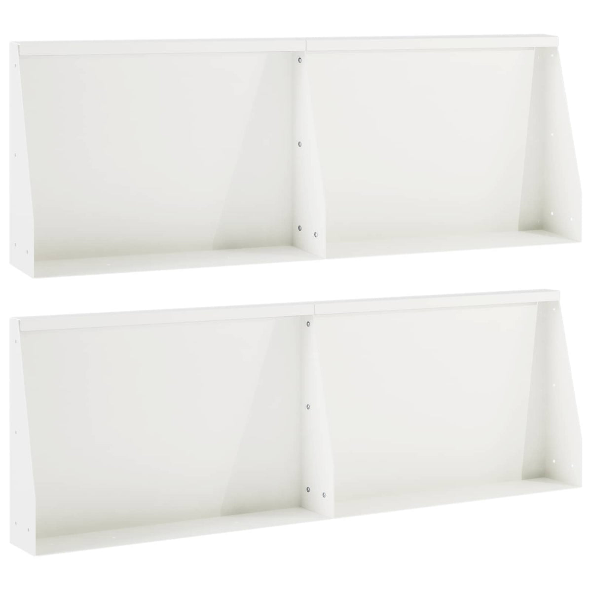 Retaining Wall 4 pcs 60 x 12 x 30 cm Steel White
