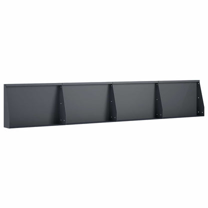 Retaining Wall 4 pcs 60 x 12 x 30 cm Steel Anthracite