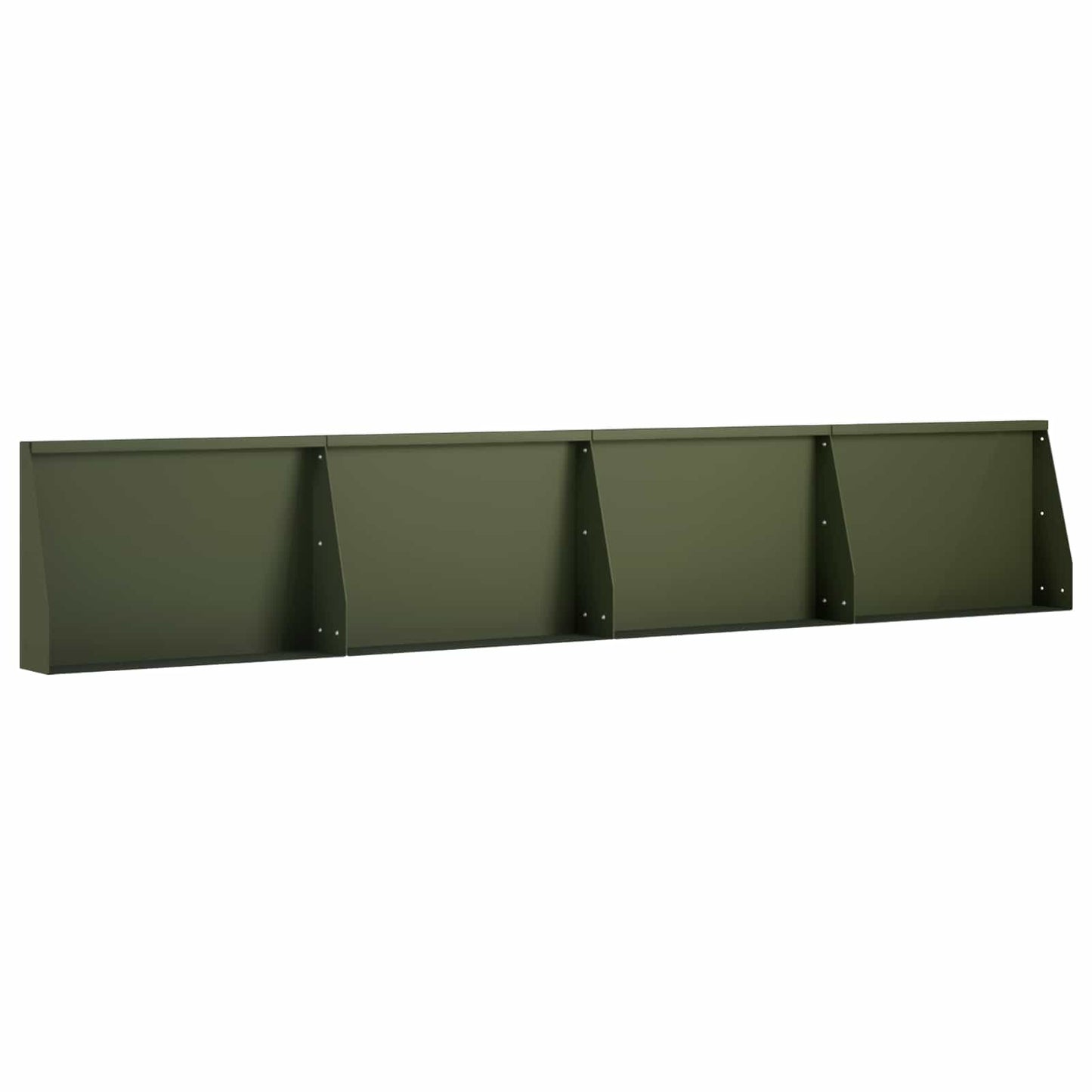 Retaining Wall 4 pcs 60 x 12 x 30 cm Steel Olive Green