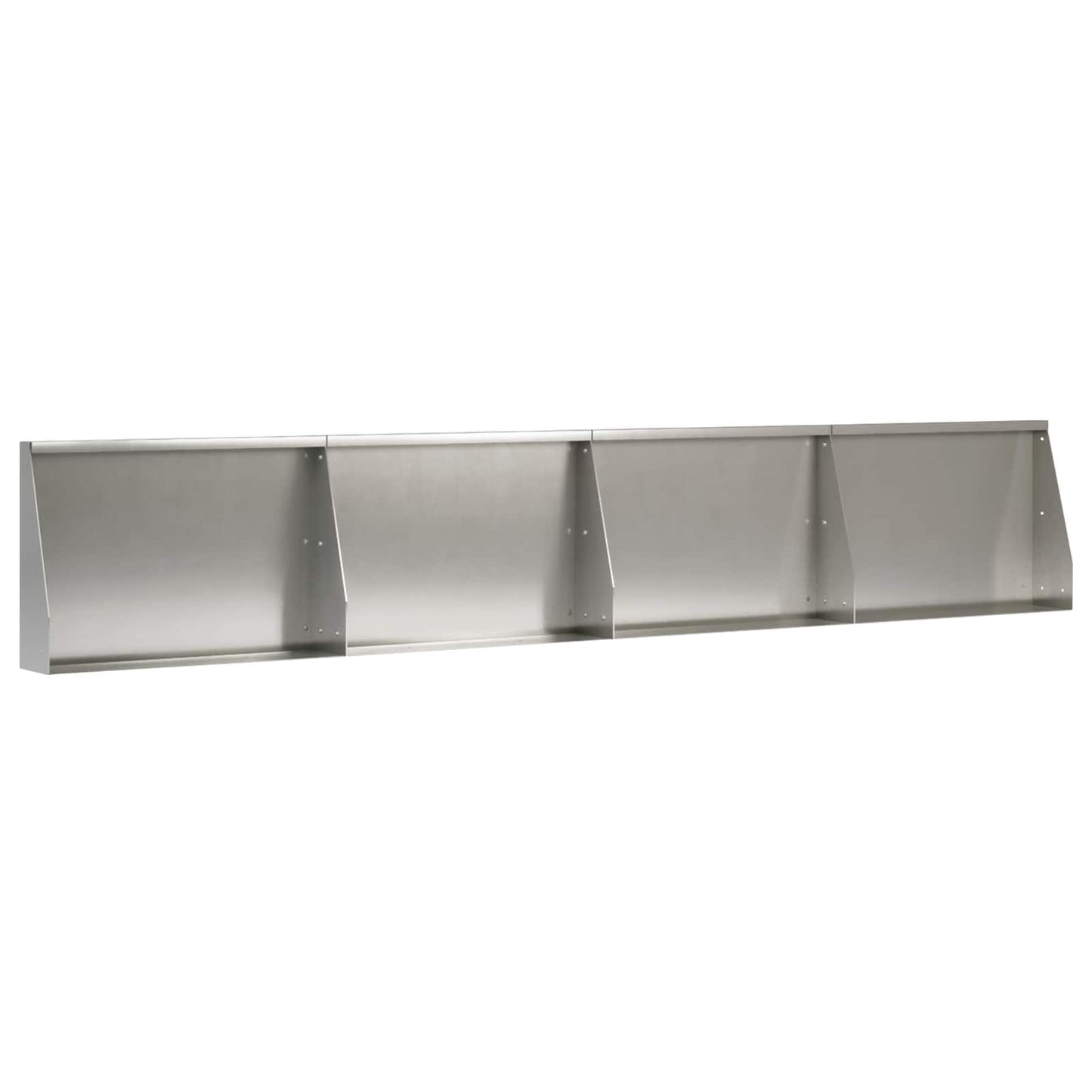 Retaining Wall 4 pcs 60 x 12 x 30 cm Stainless Steel Silver