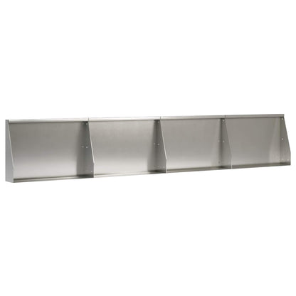 Retaining Wall 4 pcs 60 x 12 x 30 cm Stainless Steel Silver