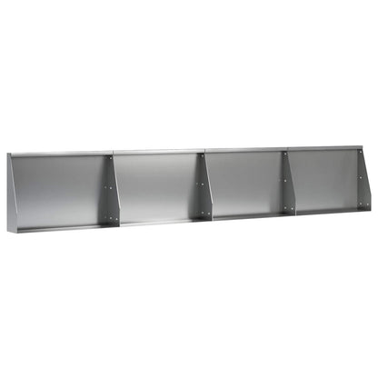 Retaining Wall 4 pcs 60 x 12 x 30 cm Galvanised Steel Silver
