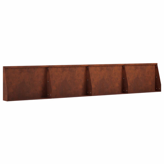 Retaining Wall 4 pcs 60 x 12 x 30 cm Weathering Steel Rusty
