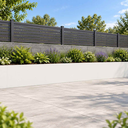 Retaining Wall 4 pcs 60 x 12 x 30 cm Steel White