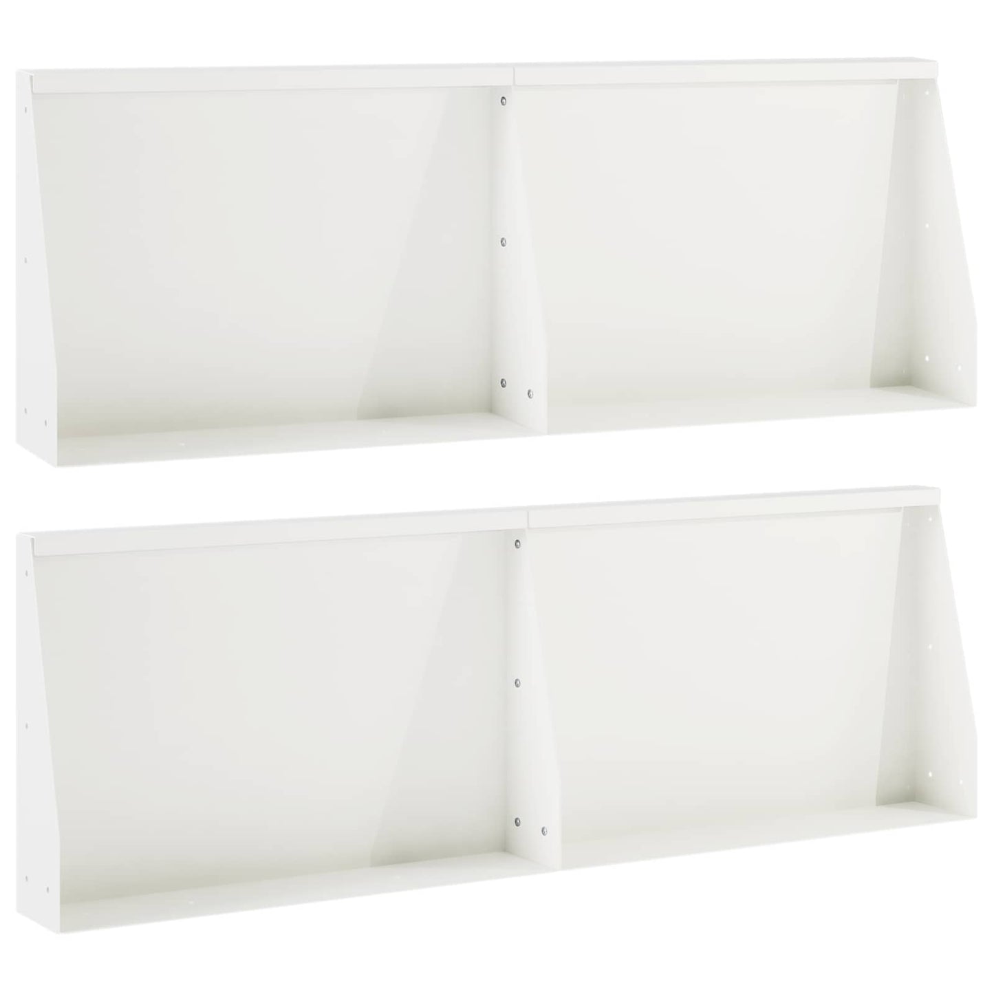 Retaining Wall 4 pcs 60 x 12 x 40 cm Steel White