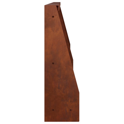 Retaining Wall 4 pcs 60 x 12 x 40 cm Weathering Steel Rusty