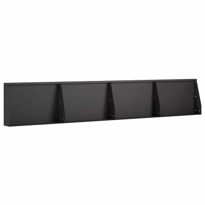 Retaining Wall 4 pcs 60 x 12 x 50 cm Steel Black