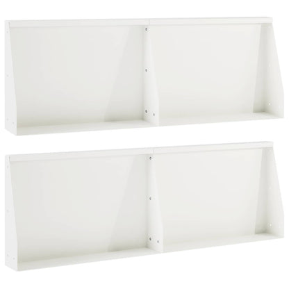 Retaining Wall 4 pcs 60 x 12 x 50 cm Steel White