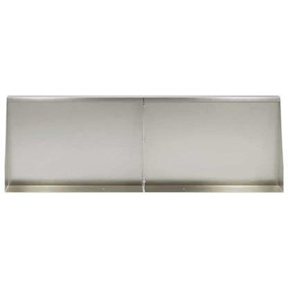 Retaining Wall 4 pcs 60 x 12 x 50 cm Stainless Steel Silver