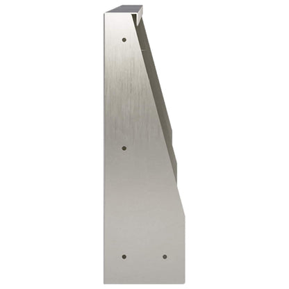 Retaining Wall 4 pcs 60 x 12 x 50 cm Stainless Steel Silver