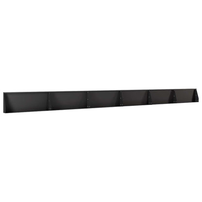 Retaining Wall 6 pcs 100 x 12 x 30 cm Steel Black