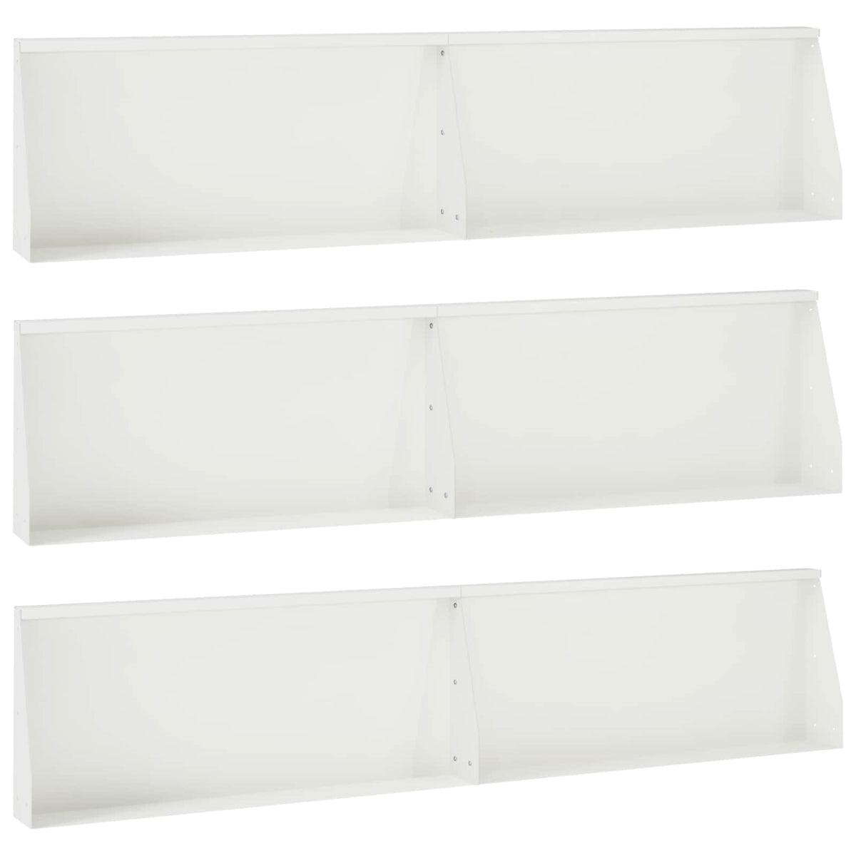 Retaining Wall 6 pcs 100 x 12 x 30 cm Steel White