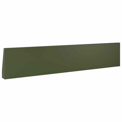 Retaining Wall 6 pcs 100 x 12 x 30 cm Steel Olive Green
