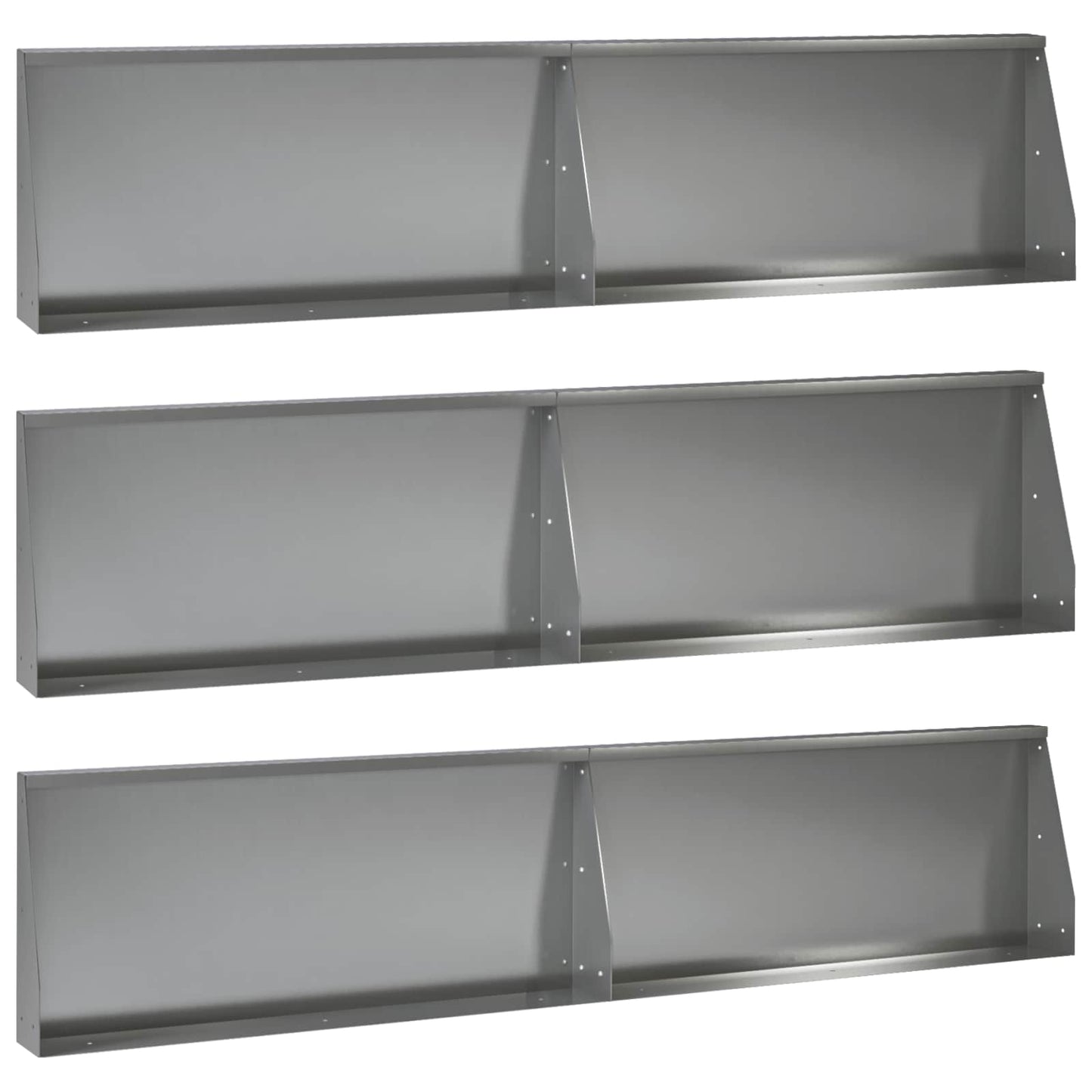 Retaining Wall 6 pcs 100 x 12 x 30 cm Galvanised Steel Silver